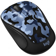 Logitech M217C Mouse - Optical - Wireless - Radio Frequency - 2.40 GHz - Black, Blue - USB - 1000 dpi - Tilt Wheel - 5 Button(s) - TAA Compliance 910-005668