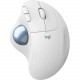 Logitech ERGO M575 Wireless Trackball - Optical - Bluetooth - 2.40 GHz - Off White - USB - 2000 dpi - Scroll Wheel - 5 Button(s) - TAA Compliance 910-005868