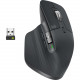 Logitech MX Master 3 for Business Mouse - Full-size Mouse - Darkfield - Wireless - Bluetooth - 2.40 GHz - Yes - Graphite - USB Type A - 4000 dpi - Scroll Wheel, Thumbwheel - 7 Button(s) - 7 Programmable Button(s) - Right-handed Only 910-006198