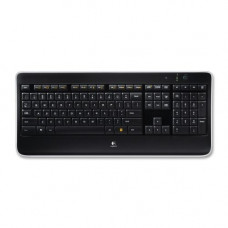 Logitech K800 Wireless Illuminated Keyboard - Wireless Connectivity - RF - 2.40 GHz - USB Interface - English, French - PC - Black - RoHS, TAA, WEEE Compliance 920-002359