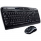 Logitech MK320 2.4 GHz Wireless Desktop Set - USB Wireless RF Keyboard - 115 Key - Black - USB Wireless RF Mouse - Optical - Scroll Wheel - Black - Multimedia, Calculator, Media Player, Email Hot Key(s) - AA, AAA - Compatible with Computer (PC) - RoHS, TA