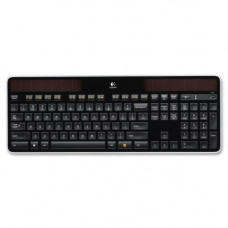 Logitech K750 Wireless Solar Keyboard - Wireless Connectivity - RF - USB Interface - English (Canada) - Computer - PC - Black - RoHS, TAA, WEEE Compliance 920-002912