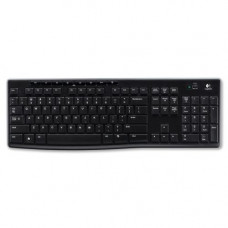 Logitech K270 Keyboard - Wireless Connectivity - RF - 33 ft - 2.40 GHz - USB Interface - PC - AAA Battery Size Supported - Black - RoHS, TAA, WEEE Compliance 920-003051