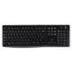 Logitech K270 Keyboard - Wireless Connectivity - RF - 33 ft - 2.40 GHz - USB Interface - PC - AAA Battery Size Supported - Black - RoHS, TAA, WEEE Compliance 920-003051