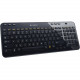 Logitech K360 Wireless Keyboard - Wireless Connectivity - RF - 2.40 GHz - USB Interface Email, Play/Pause, Previous Track, Next Track, Volume Control, Mute Hot Key(s) - Computer - PC - AA Battery Size Supported - Black - RoHS, TAA, WEEE Compliance 920-004