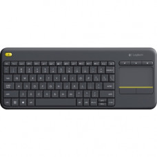 Logitech K400 Plus Touchpad Wireless Keyboard - Wireless Connectivity - USB Interface - English, French - TouchPad - Black - TAA Compliance 920-007119