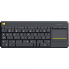 Logitech K400 Plus Touchpad Wireless Keyboard - Wireless Connectivity - USB Interface - English, French - TouchPad - Black - TAA Compliance 920-007119