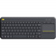 Logitech K400 Plus Touchpad Wireless Keyboard - Wireless Connectivity - USB Interface - English, French - TouchPad - Black - TAA Compliance 920-007119