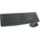 Logitech Keyboard & Mouse (Keyboard English Layout only) - USB Wireless RF English - Black - USB Wireless RF Optical - Scroll Wheel - QWERTY - Black - AAA, AA - Compatible with Desktop Computer (PC, Linux, Chrome OS) - TAA Compliance 920-007897