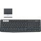 Logitech K375s Multi-Device Wireless Keyboard and Stand Combo - Wireless Connectivity - Bluetooth/RF - USB Interface - Mac OS, Android, Windows, iOS, Chrome OS - Graphite, Off White - TAA Compliance 920-008165