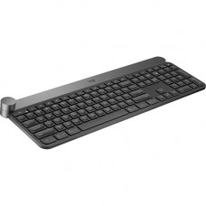 Logitech Advanced Keyboard with Creative Input Dial - Wireless Connectivity - Bluetooth/RF - USB InterfaceJog Dial - Compatible with Windows, Mac OS - On/Off Switch Hot Key(s) - Dark Gray, Aluminum - TAA Compliance 920-008484