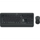 Logitech MK540 Wireless Keyboard Mouse Combo - USB Wireless RF Keyboard - Black - USB Wireless RF Mouse - Optical - 1000 dpi - 3 Button - Scroll Wheel - QWERTY - Black - Media Player, Calculator, On/Off Switch, Battery Hot Key(s) - Symmetrical - AA - Comp