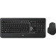 Logitech MX900 Keyboard/Mouse Combo - Wireless Black - Wireless Mouse - Laser - Scroll Wheel - Black - Compatible with Computer - TAA Compliance 920-008872