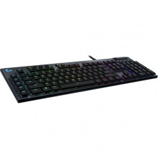 Logitech G815 Lightsync RGB Mechanical Gaming Keyboard - Cable Connectivity - USB Interface - English - PC, Windows, Mac OS - Mechanical Keyswitch - Black - TAA Compliance 920-009087