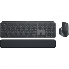 Logitech MX Keys Combo For Business - USB Wireless Bluetooth 2.40 GHz Keyboard - Graphite - USB Wireless Bluetooth Mouse - Darkfield - 4000 dpi - Scroll Wheel - Graphite - Right-handed Only - Compatible with Computer 920-009292