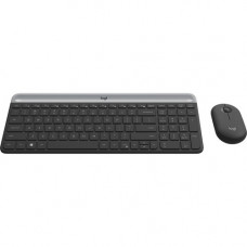 Logitech MK470 Slim Wireless Combo - USB Wireless RF USB Wireless RF Optical - 1000 dpi - 3 Button - Scroll Wheel - Symmetrical - AA, AAA - Compatible with Windows - TAA Compliance 920-009437