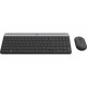 Logitech MK470 Slim Wireless Combo - USB Wireless RF USB Wireless RF Optical - 1000 dpi - 3 Button - Scroll Wheel - Symmetrical - AA, AAA - Compatible with Windows - TAA Compliance 920-009437