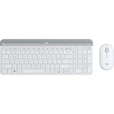 Logitech Slim Wireless Keyboard and Mouse Combo MK470 - USB Wireless RF USB Wireless RF Optical - 1000 dpi - 3 Button - Scroll Wheel - Symmetrical - AAA, AA - Compatible with Desktop Computer, Notebook (Windows) - TAA Compliance 920-009443