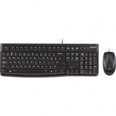 Logitech MK120 Corded Keyboard And Mouse Combo - USB Cable Black - USB Cable Mouse - Optical - 1000 dpi - 3 Button - Rugged - Scroll Wheel - Black - Symmetrical - Compatible with Windows, Linux 920-010020