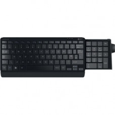 Posturite Number Slide Compact Keyboard - Wireless Connectivity - Compatible with Workstation (Android, Mac, PC, iOS) - Black 9820013