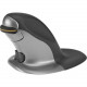 Posturite Wireless Penguin Mouse Ambidextrous - Laser - Wireless - Radio Frequency - 2.40 GHz - Silver, Black - USB 2.0 - 1200 dpi - Scroll Wheel - Symmetrical 9820099