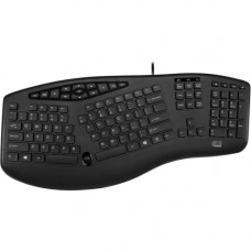 Adesso TruForm Media 160 - Ergonomic Desktop Keyboard - Cable Connectivity - USB Interface - 104 Key - English (US) - Scroll Wheel - Windows - Membrane Keyswitch - Black AKB-160UB