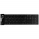 Adesso SlimTouch 232 Antimicrobial Waterproof Flex Keyboard (Full Size) - Cable Connectivity - USB Interface - 120 Key - English (US) - PC - Industrial Silicon Rubber Keyswitch - Black AKB-232UB