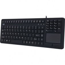 Adesso SlimTouch 270 - Antimicrobial Waterproof Touchpad Keyboard - Cable Connectivity - USB Interface - 108 Key - English (US) - TouchPad - PC, Mac, iOS - Membrane Keyswitch - Black - RoHS Compliance AKB-270UB