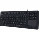 Adesso SlimTouch 270 - Antimicrobial Waterproof Touchpad Keyboard - Cable Connectivity - USB Interface - 108 Key - English (US) - TouchPad - PC, Mac, iOS - Membrane Keyswitch - Black - RoHS Compliance AKB-270UB