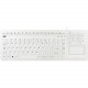 Adesso SlimTouch 270 - Antimicrobial Waterproof Touchpad Keyboard (White) - Cable Connectivity - USB Interface - 104 Key - English (US) - TouchPad - Membrane Keyswitch - White AKB-270UW