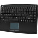 Adesso AKB-410UB Slim Touch Mini Keyboard with Built in Touchpad - USB - 88 Keys - Black - RoHS Compliance AKB-410UB