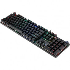 Adesso RGB Programmable Mechanical Gaming Keyboard with Detachable Magnetic Palmrest - Cable Connectivity - USB Interface - 104 Key - English (US) - Windows - Mechanical Keyswitch AKB-650EB