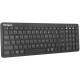 Targus Midsize Multi-Device Bluetooth Antimicrobial Keyboard - Bluetooth - English (US) - QWERTY Layout - Desktop Computer, MAC - AAA Battery Size Supported - Black AKB863US