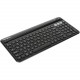 Targus Multi-Device Bluetooth Antimicrobial Keyboard With Tablet/Phone Cradle - Wireless Connectivity - Bluetooth - English (US) - MAC, Tablet, Smartphone - PC, Windows - AAA Battery Size Supported - Black AKB867US