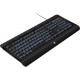 Aluratek Large Print Tri-Color Illuminated USB Keyboard - Cable Connectivity - USB Interface - English, French - PC AKBLED01F