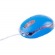 Urban Factory Krystal Mouse - Optical - Cable - Light Blue - USB 2.0 - 800 dpi - Scroll Wheel - 3 Button(s) BDM09UF