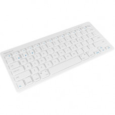Mace Group Macally Quick Switch Bluetooth Keyboard for Three Devices - Wireless Connectivity - Bluetooth - 78 Key - Mac, Android, iOS, Windows - Scissors Keyswitch - Ice White BTMINIKEY