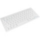 Mace Group Macally Quick Switch Bluetooth Keyboard for Three Devices - Wireless Connectivity - Bluetooth - 78 Key - Mac, Android, iOS, Windows - Scissors Keyswitch - Ice White BTMINIKEY