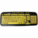 Ergoguys DataCal Ezsee Low Vision Keyboard Large Print Yellow Keys - Cable Connectivity - USB Interface - English - Multimedia Hot Key(s) - RoHS Compliance CD-1038