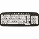 Ergoguys DataCal Low Vision Keyboard Large Black Print, White Keys - Cable Connectivity - USB Interface - Compatible with Computer - Multimedia Hot Key(s) - QWERTY Keys Layout CD1043
