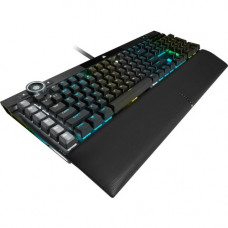 Corsair K100 RGB Mechanical Gaming Keyboard - CHERRY MX Speed - Black - Cable Connectivity - USB 3.0 Type A, USB 3.1 Type A Interface - 110 Key - Mechanical Keyswitch - Black CH-912A014-NA