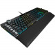 Corsair K100 RGB Mechanical Gaming Keyboard - CHERRY MX Speed - Black - Cable Connectivity - USB 3.0 Type A, USB 3.1 Type A Interface - 110 Key - Mechanical Keyswitch - Black CH-912A014-NA