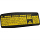 Ergoguys High Visibility Large Print Soft Touch Keyboard, 104 Key, USB - Cable Connectivity - USB Interface - 104 Key - Compatible with Computer (Windows) - Multimedia Hot Key(s) - QWERTY Keys Layout - Black, Yellow CST104LPY