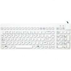 Man & Machine Premium Full Size Waterproof Disinfectable Keyboard - Cable Connectivity - USB Interface - English, French - Compatible with Computer (PC, Mac) - Industrial Silicon Rubber - Red ECOOL/MAG/R5