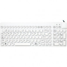 Man & Machine Premium Full Size Waterproof Disinfectable Keyboard - Cable Connectivity - USB Interface - English, French - Compatible with Computer (PC, Mac) - Industrial Silicon Rubber - Red ECOOL/MAG/R5-LT