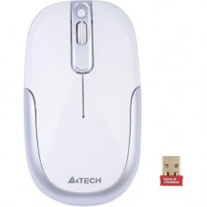 Ergoguys A4TECH 4 BUTTONS 1 X WHEEL USB OPTICAL MOUSE - Optical - Wireless - Radio Frequency - White - USB - 2000 dpi - Computer - Tilt Wheel - 4 Button(s) - Symmetrical G9-110H-2