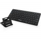 IOGEAR Slim Multi-Link Bluetooth Keyboard with Stand - Wireless Connectivity - Bluetooth - 78 Key - English (US) - Compatible with Computer, Tablet, Smartphone, Gaming Console - QWERTY Keys Layout - Scissors GKB632B