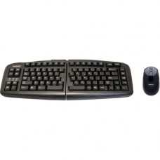 Keyovation Goldtouch Adjustable Keyboard and Wireless Ambidextrous Mouse Bundle - USB, PS/2 Cable USB Wireless RF Optical - 1000 dpi - Scroll Wheel - Symmetrical - AA - Compatible with PC GTF-KAM-W