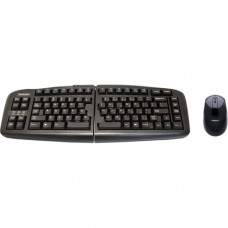 Keyovation Goldtouch Adjustable Keyboard and Wireless Ambidextrous Mouse Bundle - USB, PS/2 Cable USB Wireless RF Optical - 1000 dpi - Scroll Wheel - Symmetrical - AA - Compatible with PC GTF-KAM-W