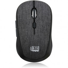 Adesso Wireless Fabric Optical Mini Mouse (Black) - Optical - Wireless - Radio Frequency - Black - USB - 1600 dpi - Scroll Wheel - 6 Button(s) - Symmetrical IMOUSE S80B